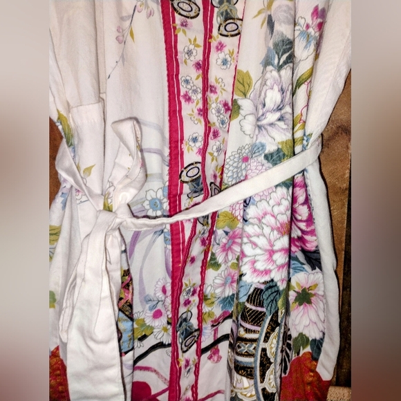 Juguemm Japanese Kimono Womens Vintage Cotton Cherry Blossom Asian 42" - Picture 7 of 10